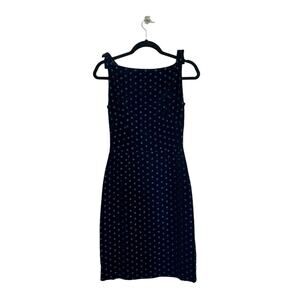 Vintage 4 Lanz Originals black velvet blue flower 1940s dress designer